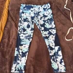 Jockey Navy Floral Print Ankle Length Leggings